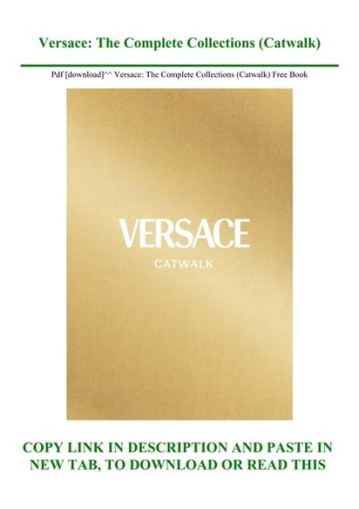 libro versace pdf|Versace : The Complete Collections .